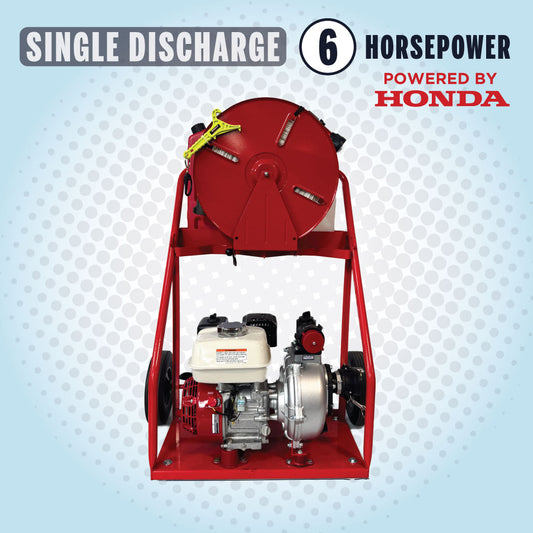 Single Discharge Enhanced Urban Wildfire Defense Cart with Honda GX200 Engine