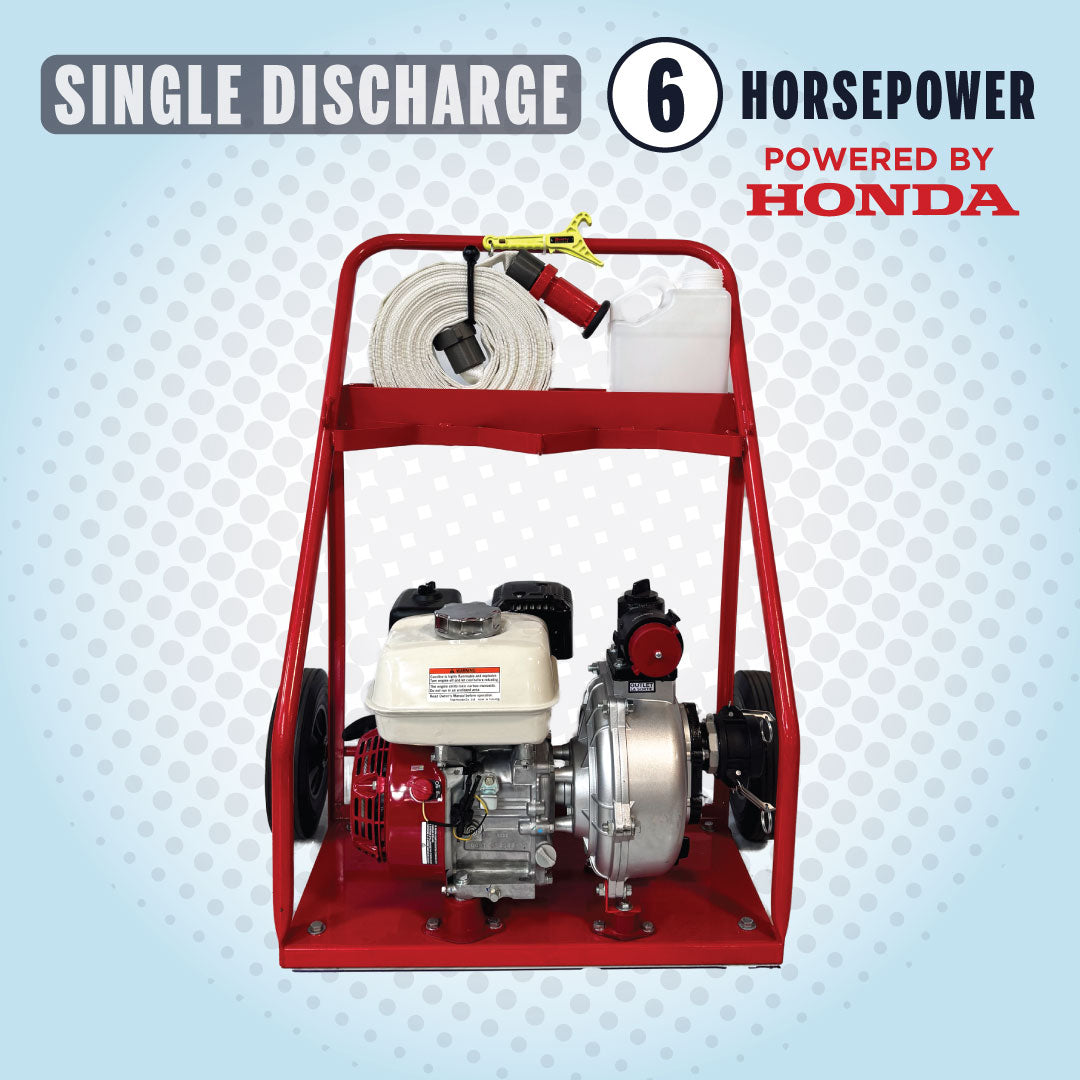 Single Discharge Urban Wildfire Defense Cart with Honda GX200 Engine