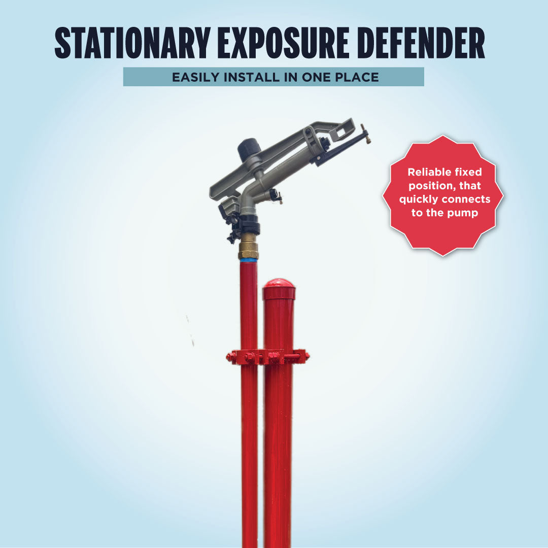 Stationary Exposure Defender with Foundation Post