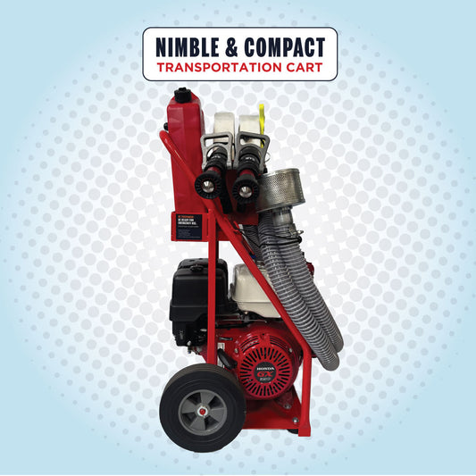 Dual Discharge Urban Wildfire Defense Cart XL2 - Two Stage with Honda GX390 Electric Start Engine