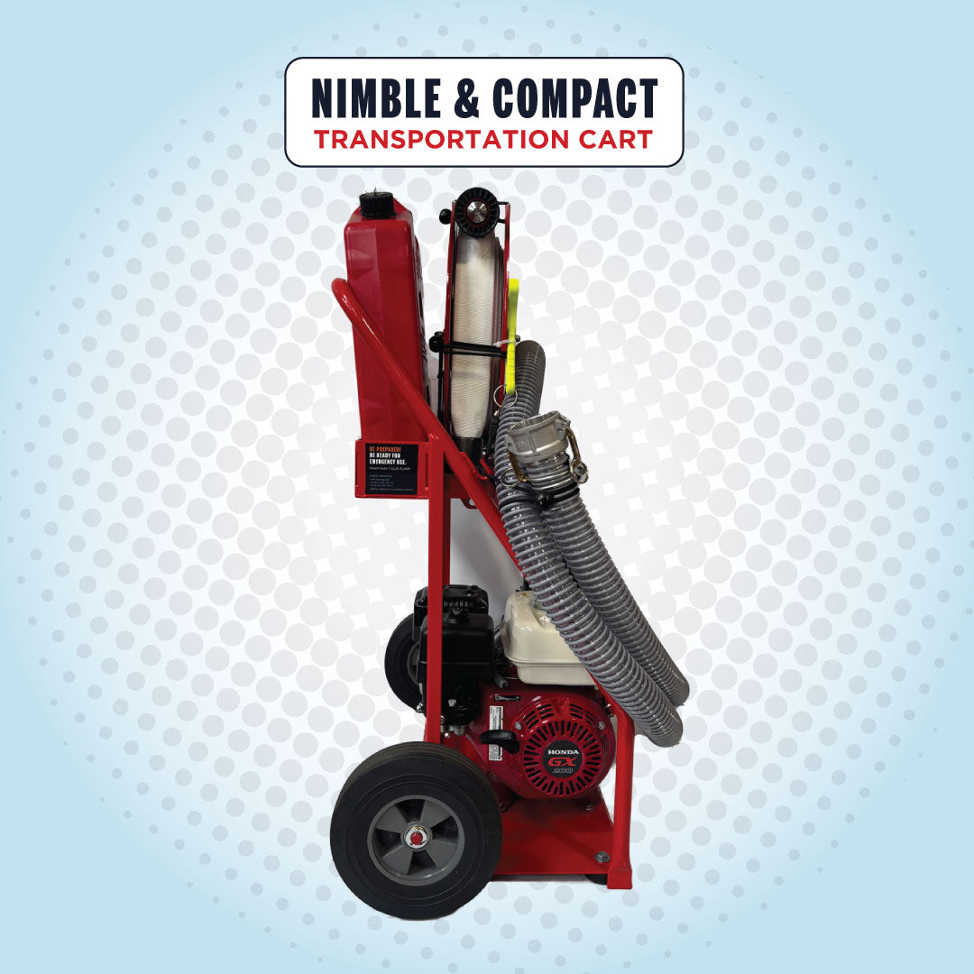 Single Discharge Enhanced Urban Wildfire Defense Cart with Honda GX200 Engine