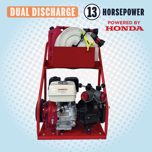Dual Discharge Urban Wildfire Defense Cart XL with Honda GX390 Engine