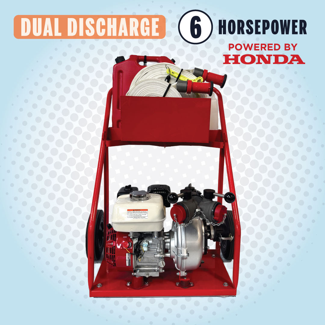 Dual Discharge Urban Wildfire Defense Cart with Honda GX200 Engine