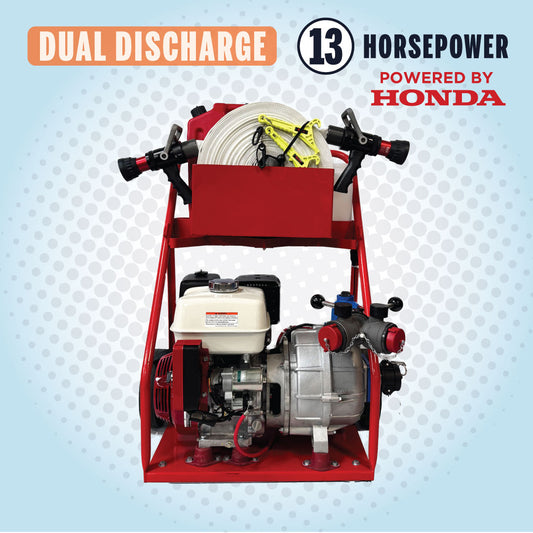 Dual Discharge Urban Wildfire Defense Cart XL2 - Two Stage with Honda GX390 Electric Start Engine