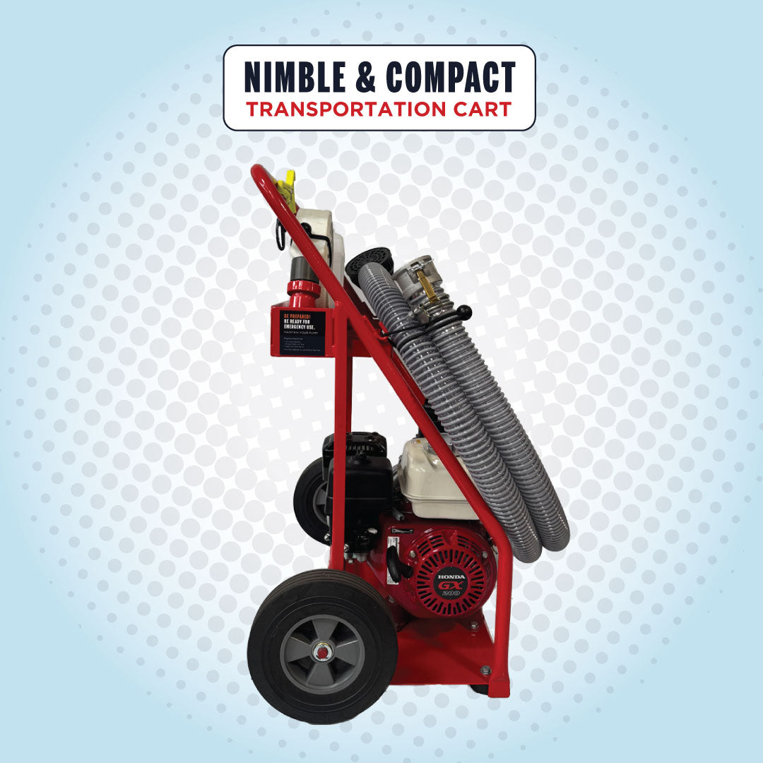 Single Discharge Urban Wildfire Defense Cart with Honda GX200 Engine